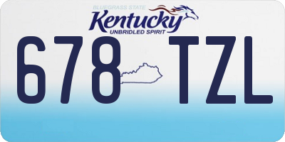 KY license plate 678TZL