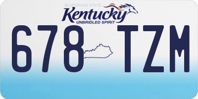 KY license plate 678TZM