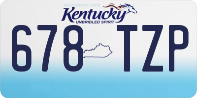 KY license plate 678TZP