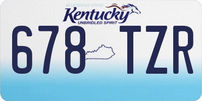 KY license plate 678TZR