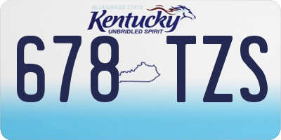KY license plate 678TZS