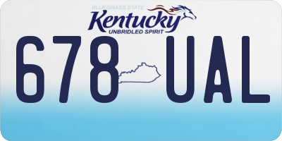 KY license plate 678UAL
