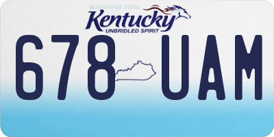 KY license plate 678UAM