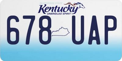 KY license plate 678UAP