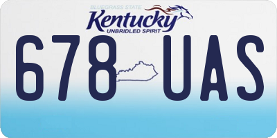 KY license plate 678UAS