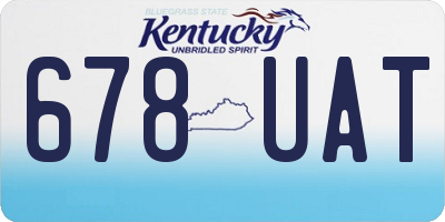 KY license plate 678UAT