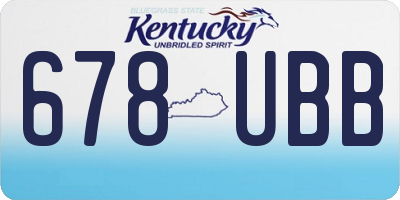 KY license plate 678UBB