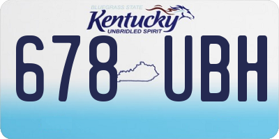 KY license plate 678UBH