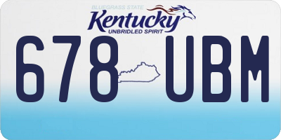 KY license plate 678UBM
