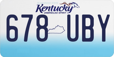 KY license plate 678UBY