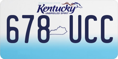 KY license plate 678UCC