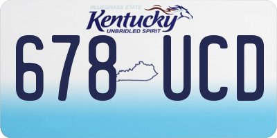 KY license plate 678UCD