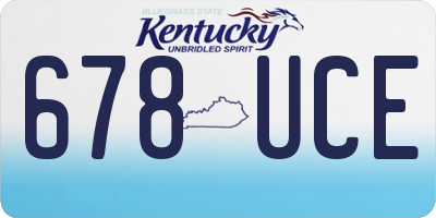 KY license plate 678UCE