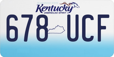 KY license plate 678UCF