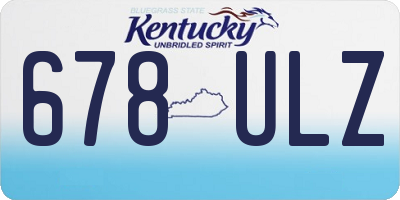 KY license plate 678ULZ