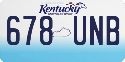 KY license plate 678UNB