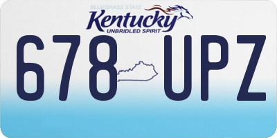 KY license plate 678UPZ