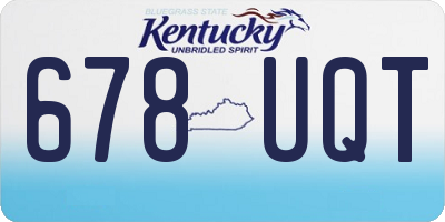 KY license plate 678UQT