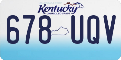 KY license plate 678UQV