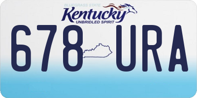 KY license plate 678URA