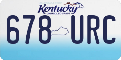 KY license plate 678URC