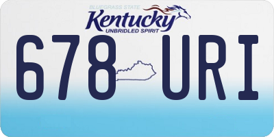 KY license plate 678URI