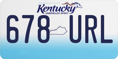 KY license plate 678URL