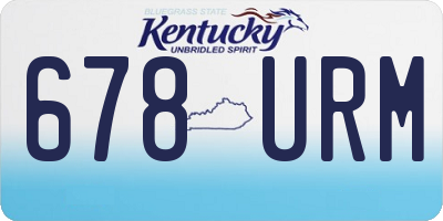 KY license plate 678URM