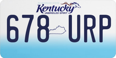 KY license plate 678URP