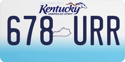 KY license plate 678URR