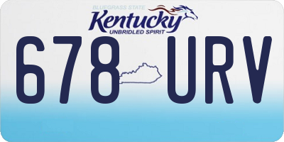 KY license plate 678URV