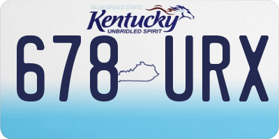 KY license plate 678URX