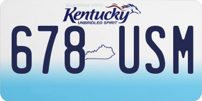 KY license plate 678USM