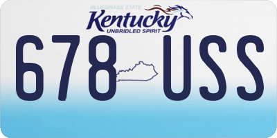 KY license plate 678USS