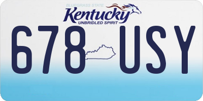KY license plate 678USY