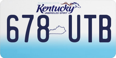 KY license plate 678UTB