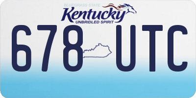 KY license plate 678UTC