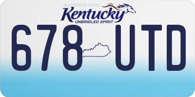 KY license plate 678UTD