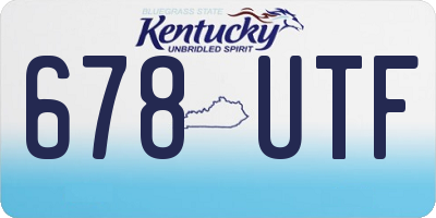 KY license plate 678UTF