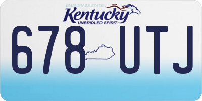 KY license plate 678UTJ