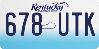 KY license plate 678UTK