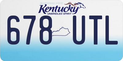 KY license plate 678UTL