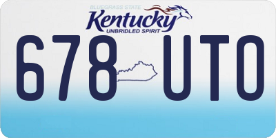 KY license plate 678UTO