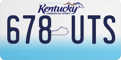 KY license plate 678UTS