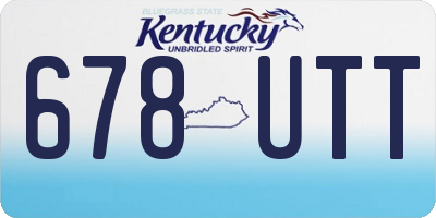 KY license plate 678UTT