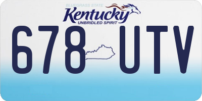 KY license plate 678UTV
