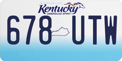KY license plate 678UTW
