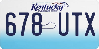 KY license plate 678UTX