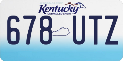 KY license plate 678UTZ