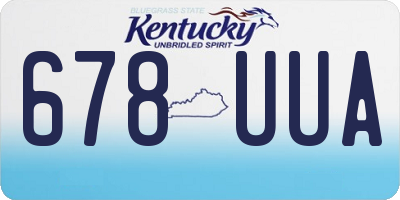 KY license plate 678UUA